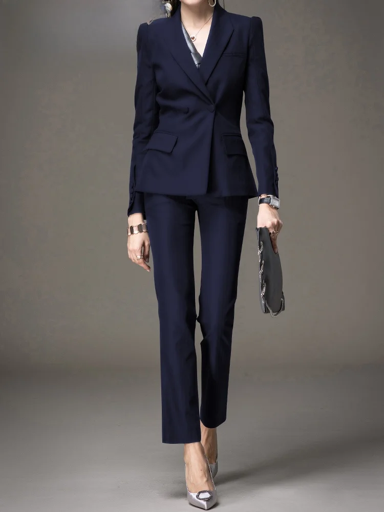 

Профессиональный деловой костюм для женщин: весенне-осенний комплект для работы, элегантная униформа для менеджеров отелей и руководителей