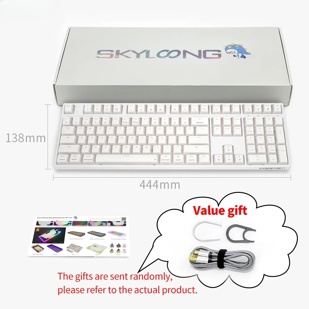 

Для SKYLOONG GK108 SK108 USB проводная RGB подсветка желейная клавиатура геймерская механическая клавиатура для настольного планшета