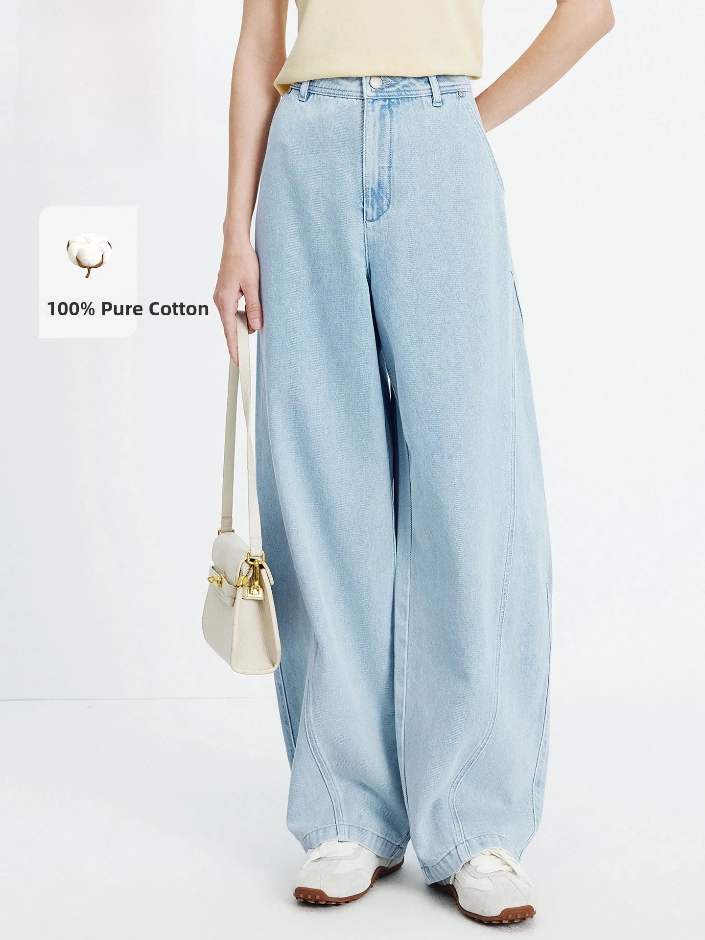 

Navigare Spring 2026 Women's Loose Long Knife Banana Jeans Casual Cotton Straight Leg Trousers Comfortable Loose Fit Jeans