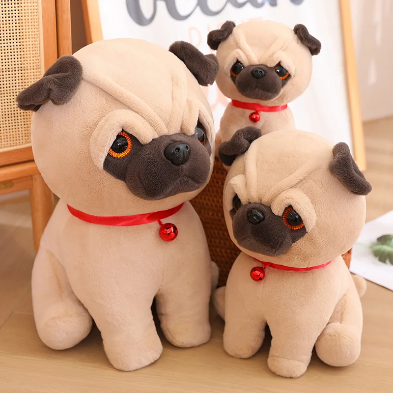 

20/30/40cm Simulation Pug Dog Plush Toy Real Life Stuffed Animals Puppy Plushies Doll Cartoon Soft Kids Toys Girls Home Decor