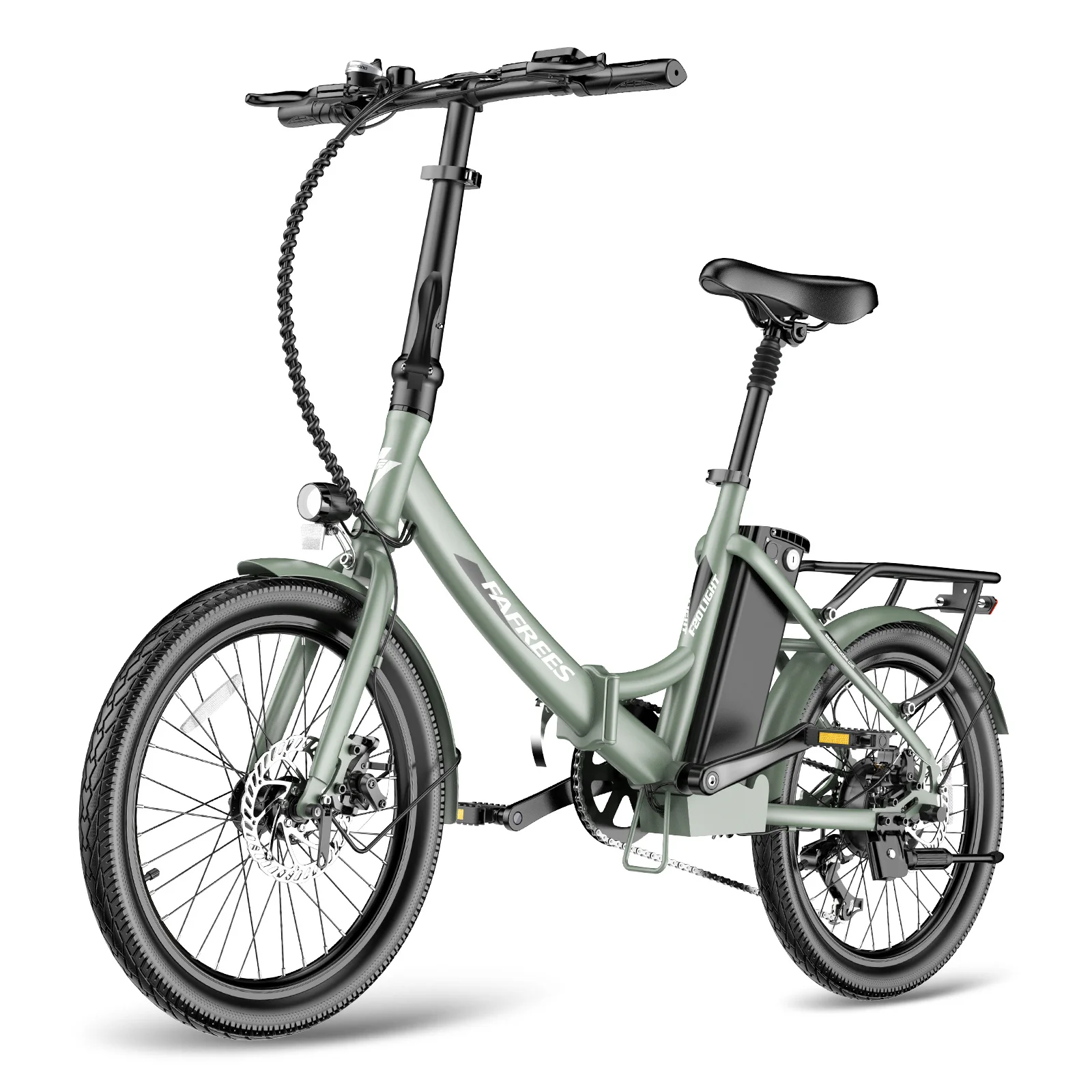 FAFREES F20 Lichte opvouwbare elektrische fiets 250W 25 km/u 36V16.75Ah Batterij Ebike Dubbele schijfremmen voor volwassen stad elektrische fiets