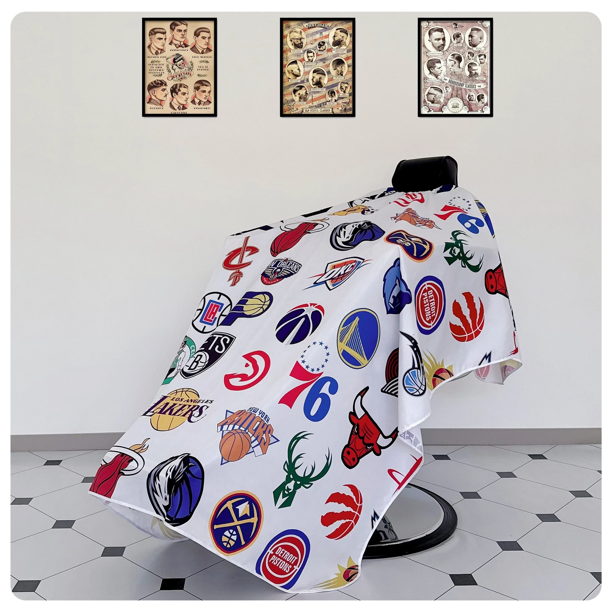 

Ткань для стрижки волос с принтом, антистатическая ткань для стрижки волос, водонепроницаемый парикмахерский фартук для парикмахерской, накидки, инструмент