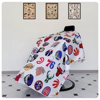 Impresión de peluquero, tela de corte de pelo, corte antiestático de pelo, impermeable, delantal de peluquero, herramienta de capas de peluquería