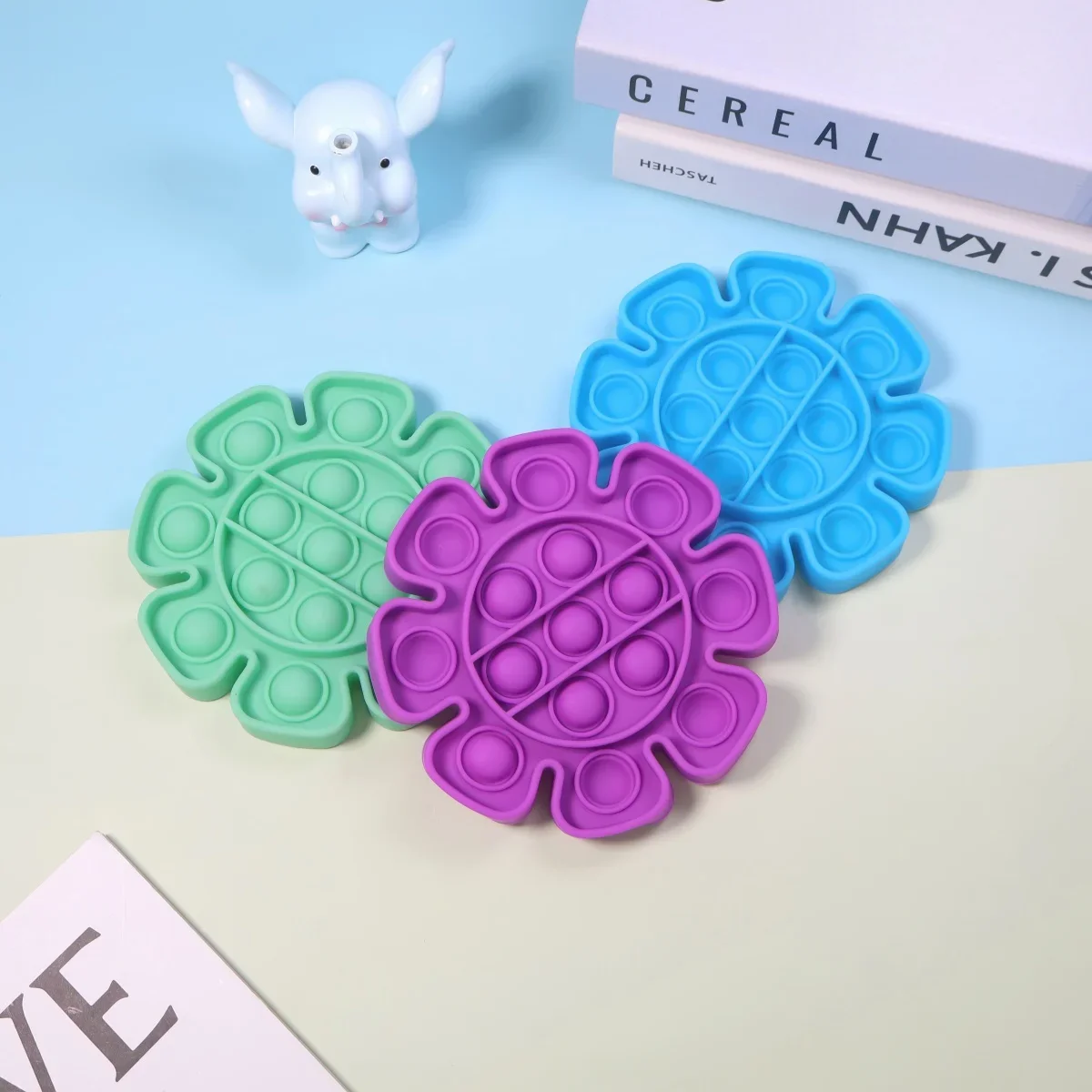 1pc Push Pop Bubble Fidget Giocattolo sensoriale Confezione antistress Arcobaleno Strumenti anti-ansia Giocattoli antistress per ufficio (Colore casuale)