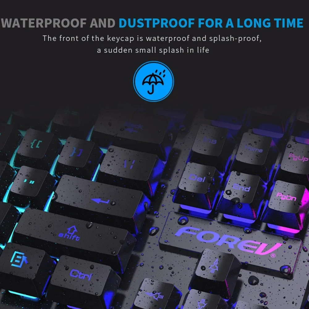 Mechanical Keyboard Wired Gaming Keyboard Floating Button Design 104 Keys Backlit RGB Keyboard for Windows Laptops Computer