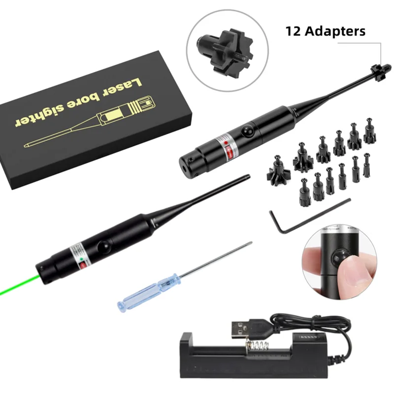Laser Bore Sight Collimator Kit .177 .22 Caliber to12GA Universal Laser Boresighter - view 5