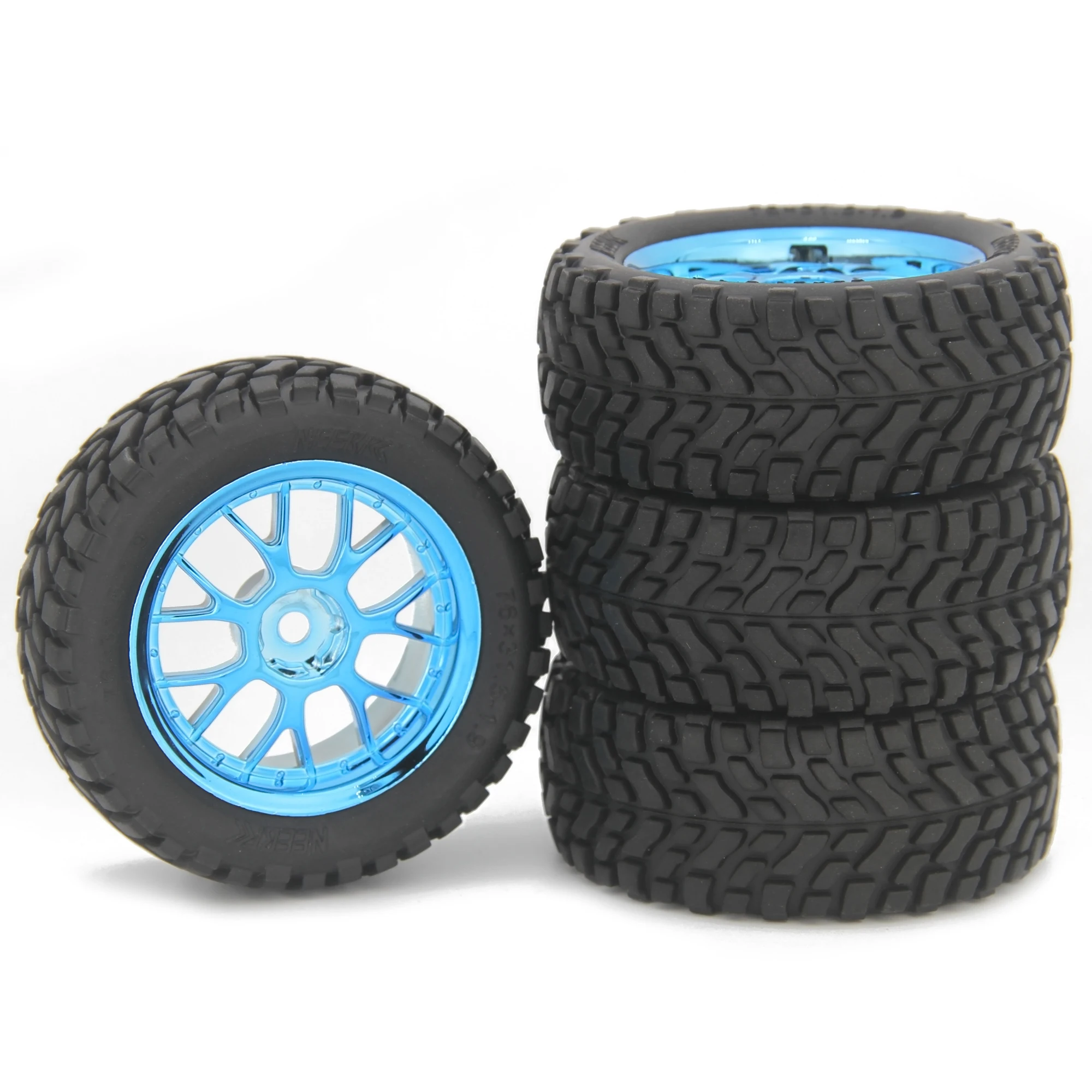 NEEBRC 1,9-calowe 75-milimetrowe opony do wózków terenowych Koło 12 mm Piasty sześciokątne do Wltoys144001 1/12 1/14 1/10 Scx10 Traxxas Trx-4 Tamiya