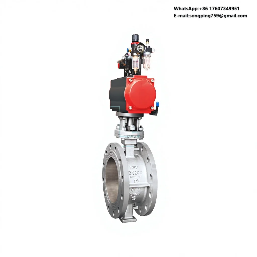 

Double Flange Type DN600 Waste Gas Treatment Water Air Damper Pneumatic Turbine Ventilated Butterfly Valve with SS304