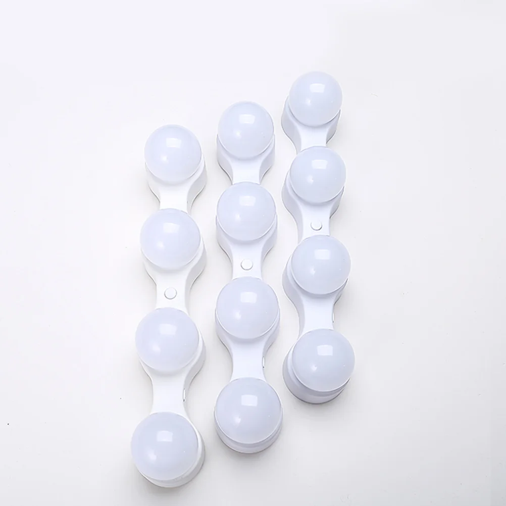 Luz de Espelho LED com 4 Lâmpadas, Luminária Portátil para Maquiagem com Ventosa, Acessório Brilhante para Maquiagem em Casa, Viagem e Banheiro