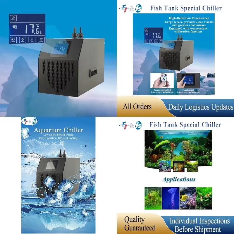 

160L-500L Marine Tank Chiller Water Cooling Machine Suitable Aquarium for Reef Coral Jellyfish Shrimp Water Plants