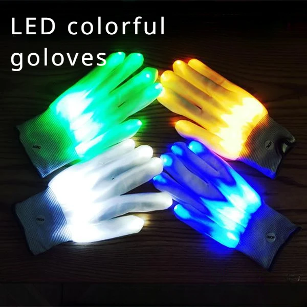 LED Gloves, Neon Lights, Luminous Halloween Party Lights, Luminous Stage Costumes, Decorative Props, Christmas Supplies