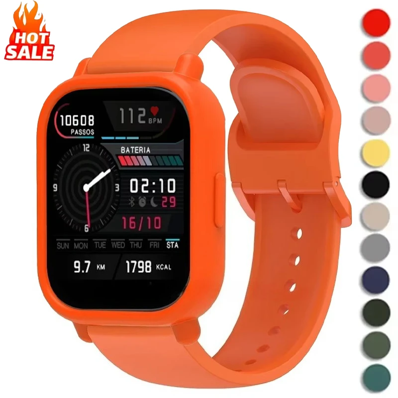 Custodia in silicone + cinturino per Redmi Watch 5 Lite / 5 Bracciale di ricambio attivo Cintura Custodia protettiva per cinturino intelligente