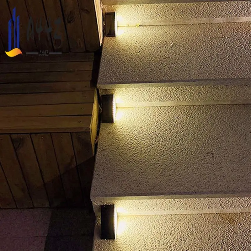 

A44Z-Solar Light Stair Light Garden Light Led Stair Step Light Walking Light Outdoor Waterproof Step Light Garden