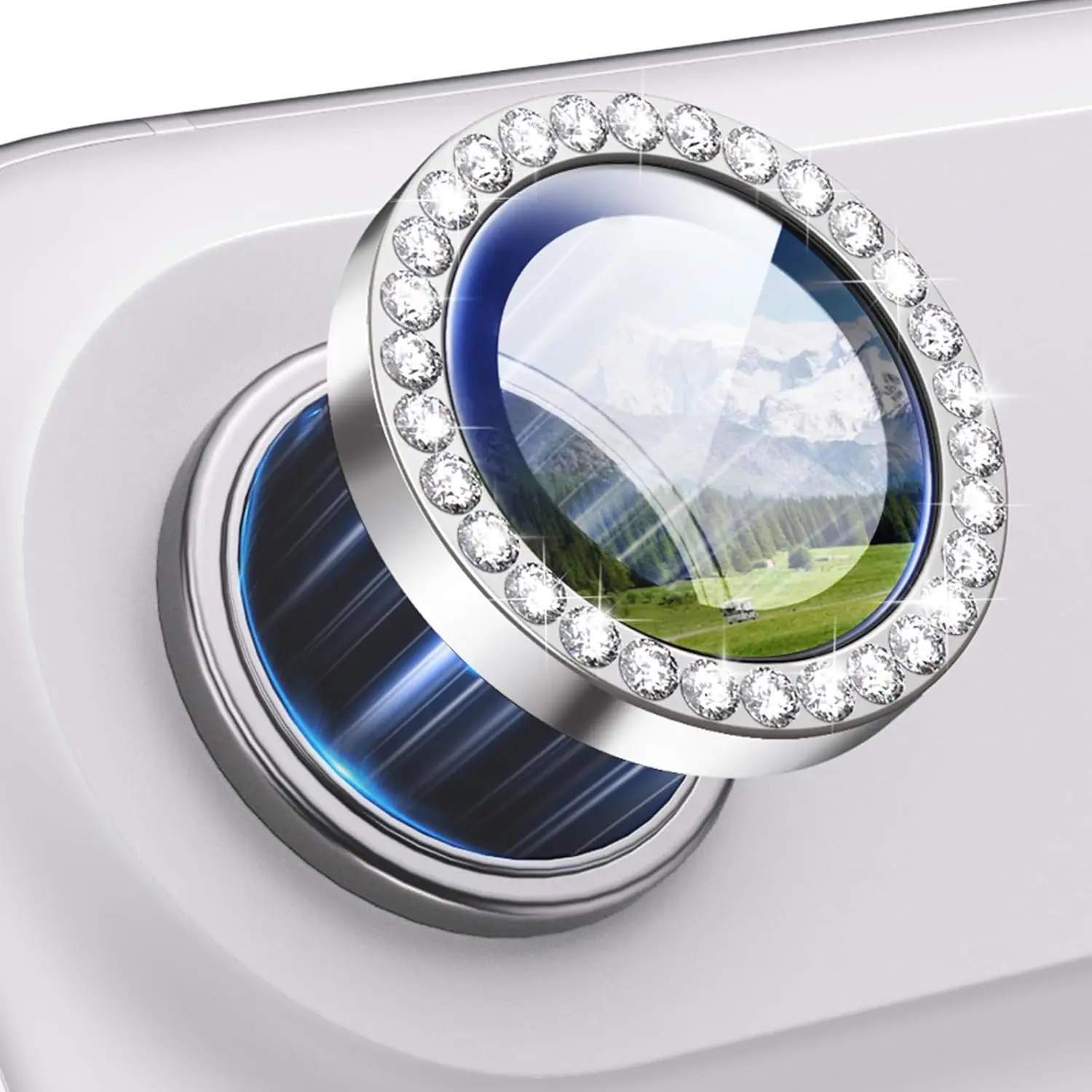Capa Protetora de Lente de Câmera Diamante para iPhone 17 Air 17E 16E 16 Pro Max 15 Plus 14 13 Mini 12 11 Acessórios de Proteção para Celular