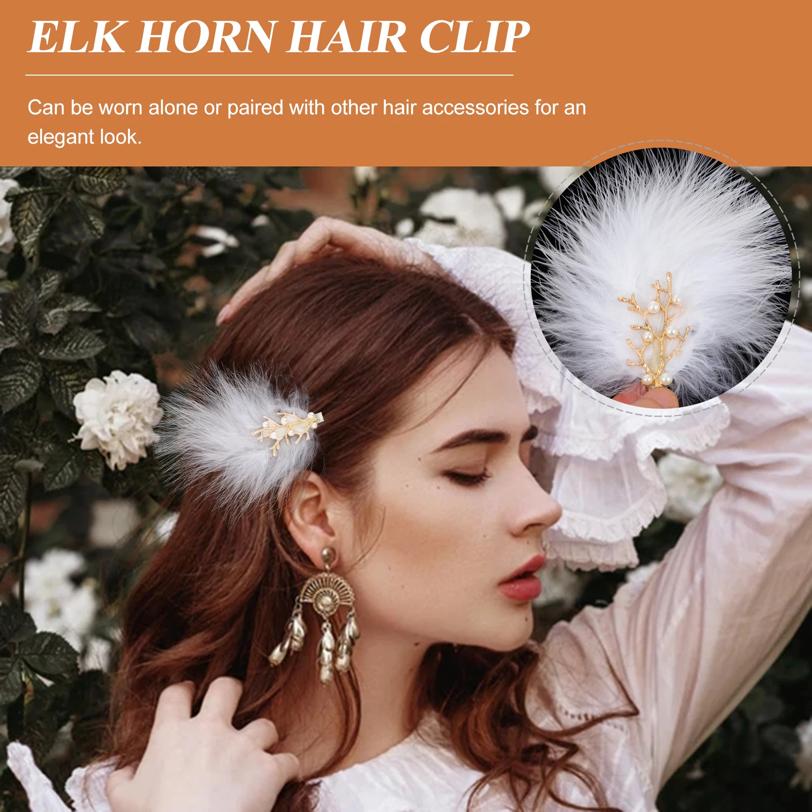 

2pcs Elk Antlers Hair Clips Duckbill Horns Hairpin Party Wedding Christmas Cosplay Costume Girls Barrettes Deer Horns Hair