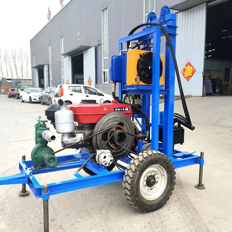 

Индивидуальная портативная дизельная гидравлическая буровая установка для водяных скважин с высококачественной гидравлической системой 100м 150м 180м