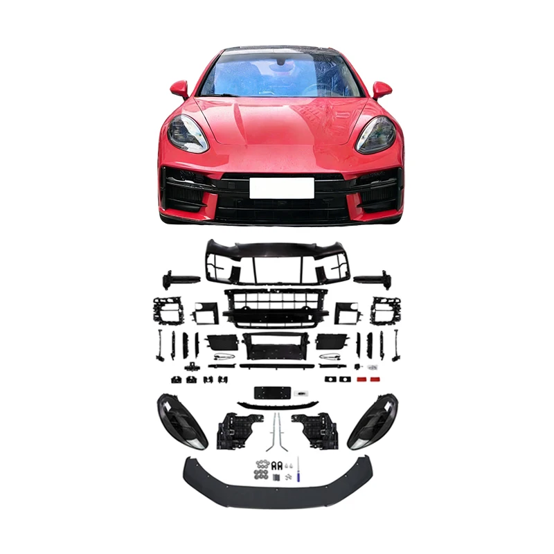 970 Upgrade 976 2024 2025 Turbo Style Simplified Full Set PP Material Easy Installation Front Body Kits  Panamera