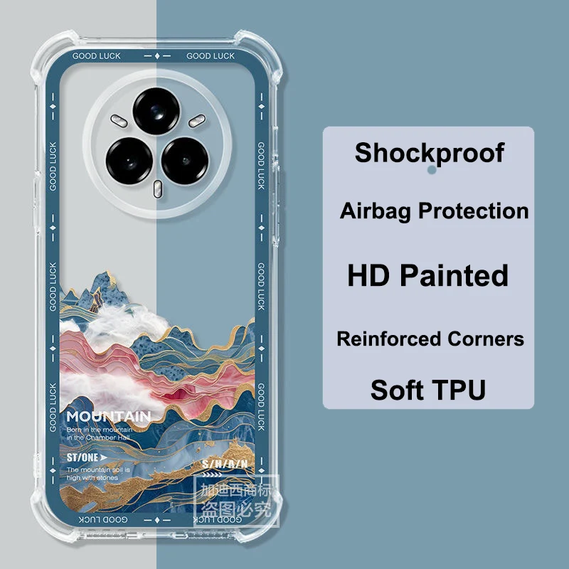 Realme 14 Pro Plus Air Cushion Shockproof Case For OPPO Realme 14 Pro Airbag Silicone Soft TPU Cover For Real me 12 11 10 Pro +