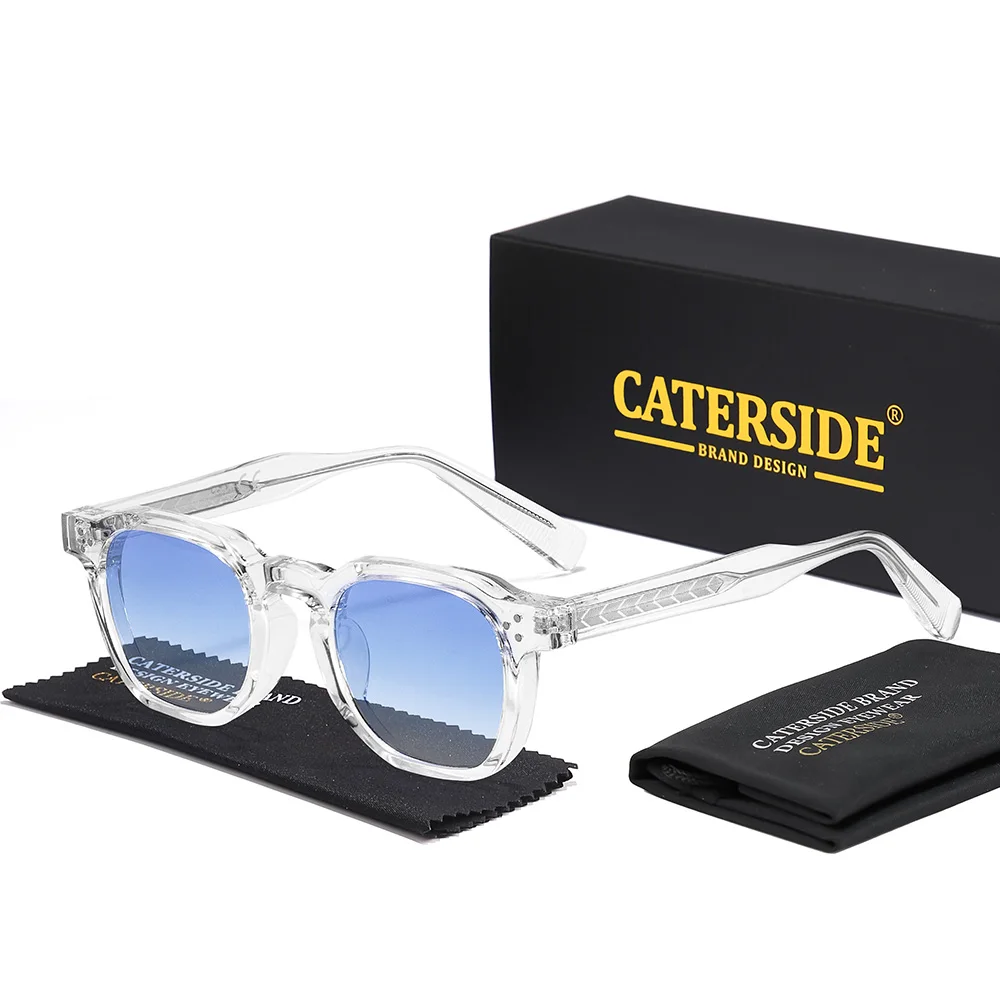 Image of CATERSIDE Neue Modische Punk-Sonnenbrille für Herren, Quadratisches Gestell, Personalisiertes Design, Sonnenbrillen für Damen, Reise, Party, Business, Festival, Geschenk