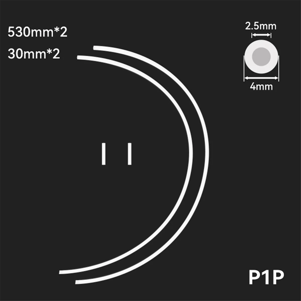 fine For Bambu Lab PTFE Tube ID 2.5mm OD 4mm Teflonto Pipe 1.75mm for 3D Printer BambuLab A1/A1 Mini/P1P/P1S/X1C 1M,A