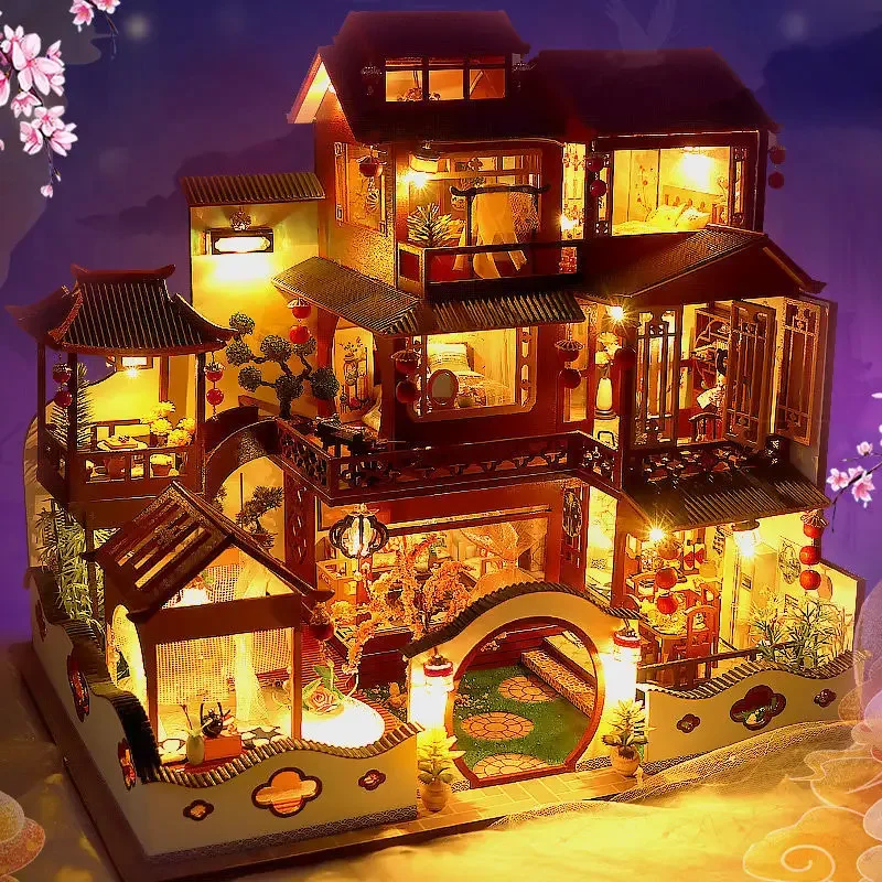 Chinese Ancient Style Xianxia Building DIY Handmade Gift Adult Children Building Block Toy