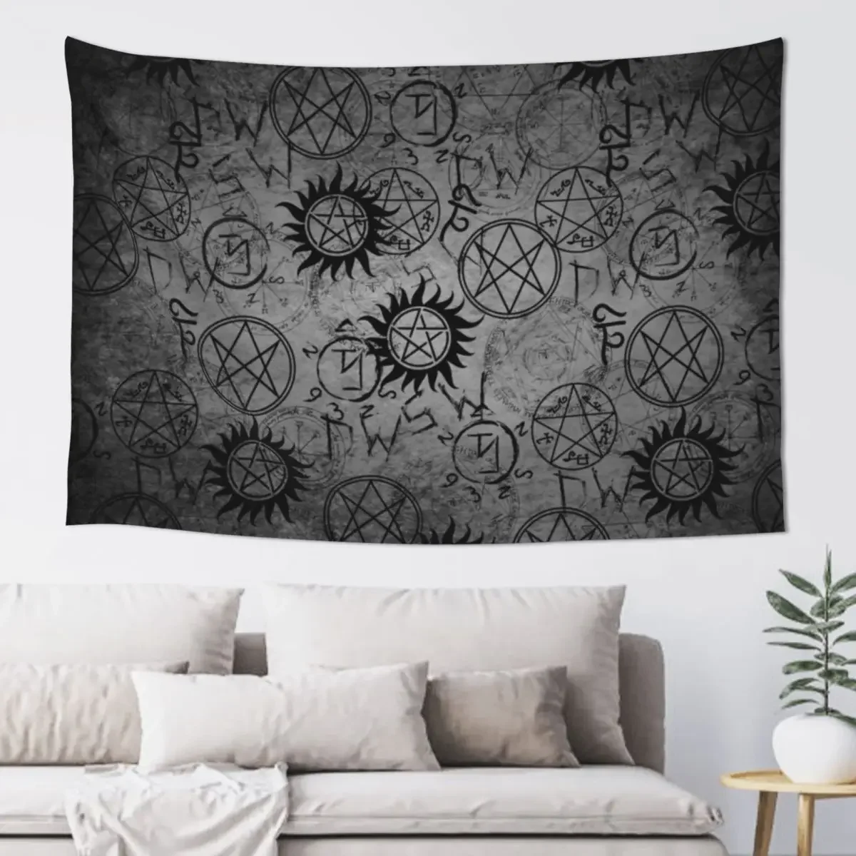 

Supernatural Grey Tapestry Japanese Room Decor Bedroom Decoration Tapestry
