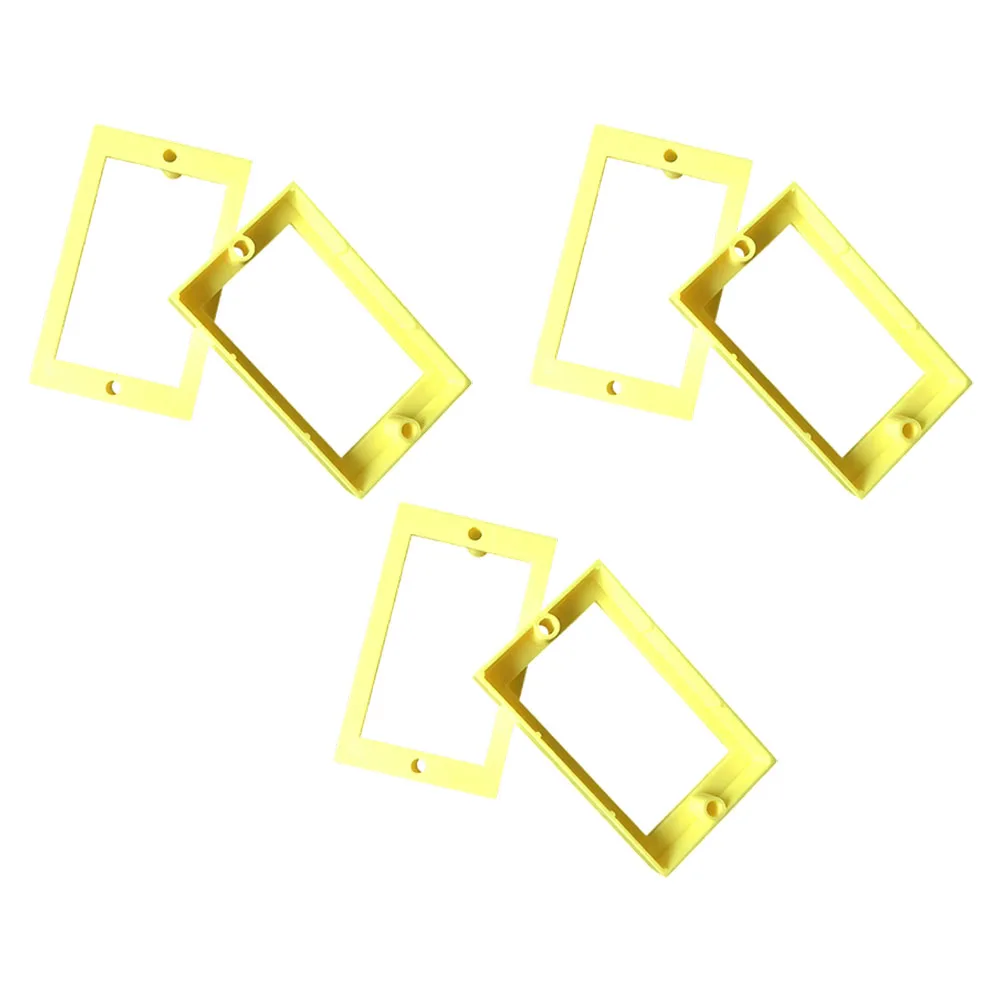 6pcs Socket Box Extender Set For Power Switches And Outlets ABS Material Junction Box Spacer 9.3x5.7x1.3cm Black Gray