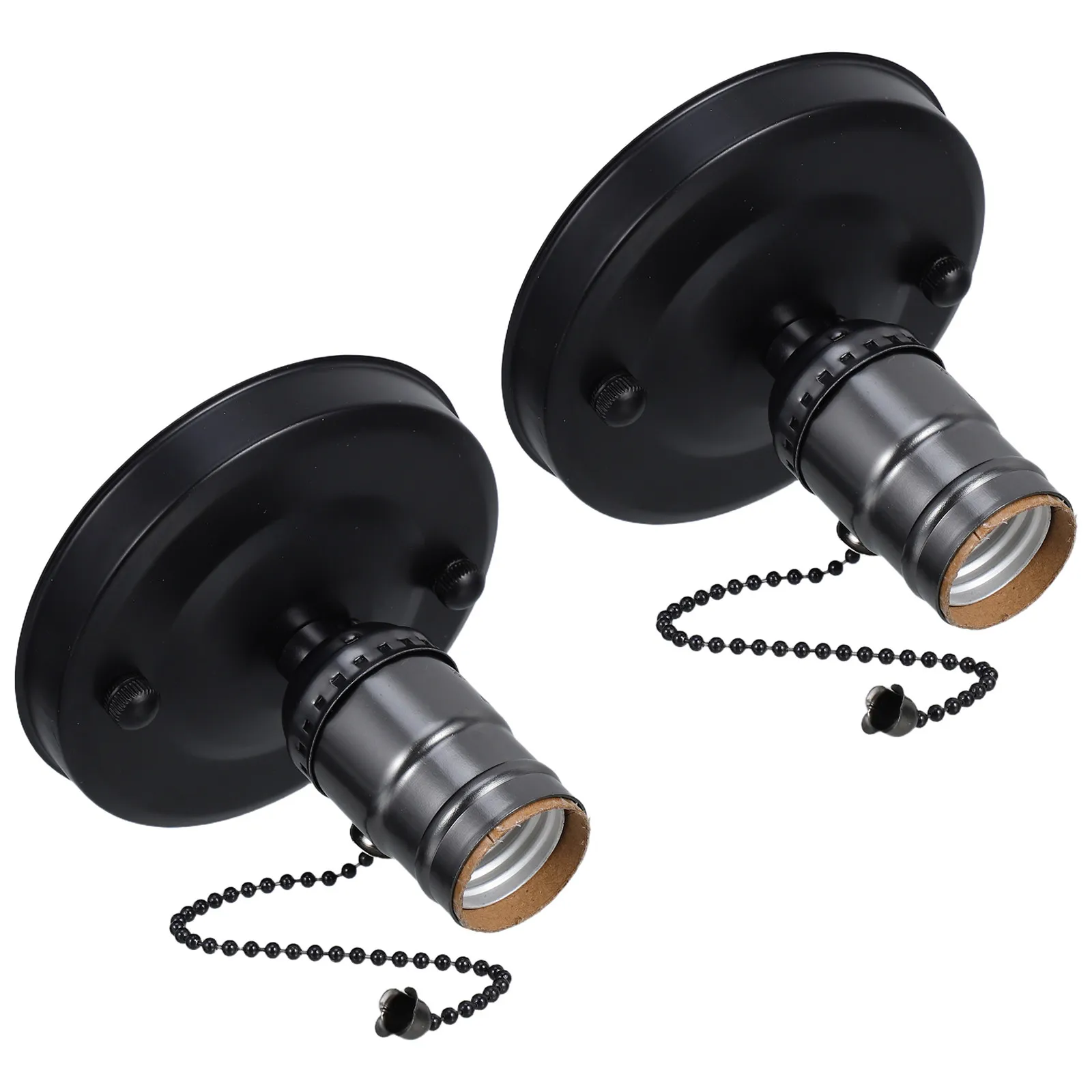 

2 шт. ретро-цоколь для лампы с патроном E27 и выключателем на шнурке для спальни, столовой, подвесной светильник, аксессуары для ламп