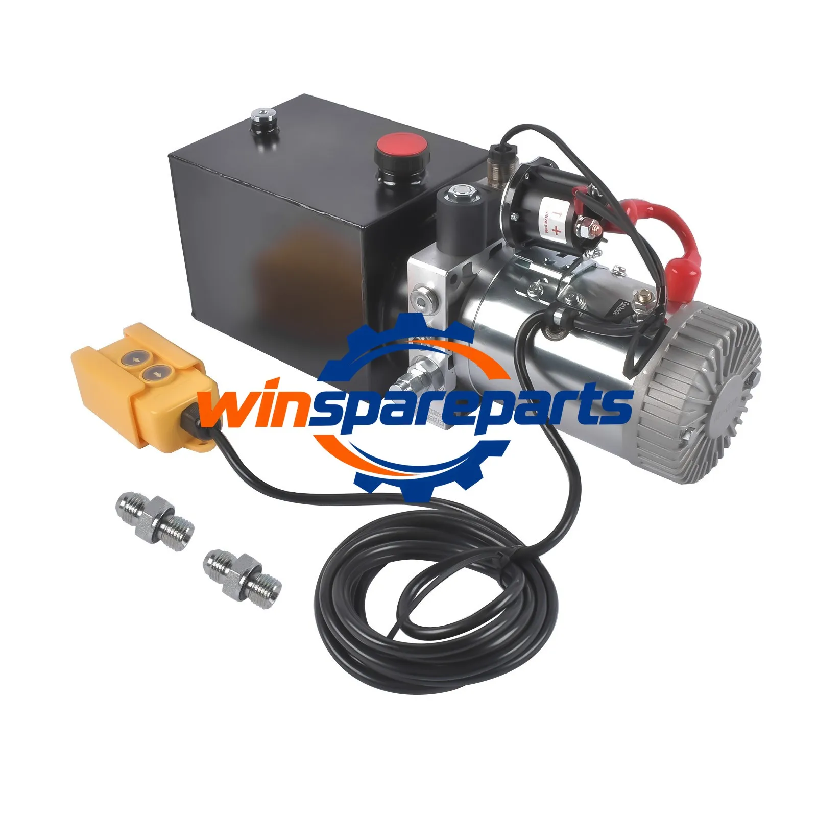 Single Acting Hydraulic Pump W/12V Motor For Container Truck Tailplates 4 Quart