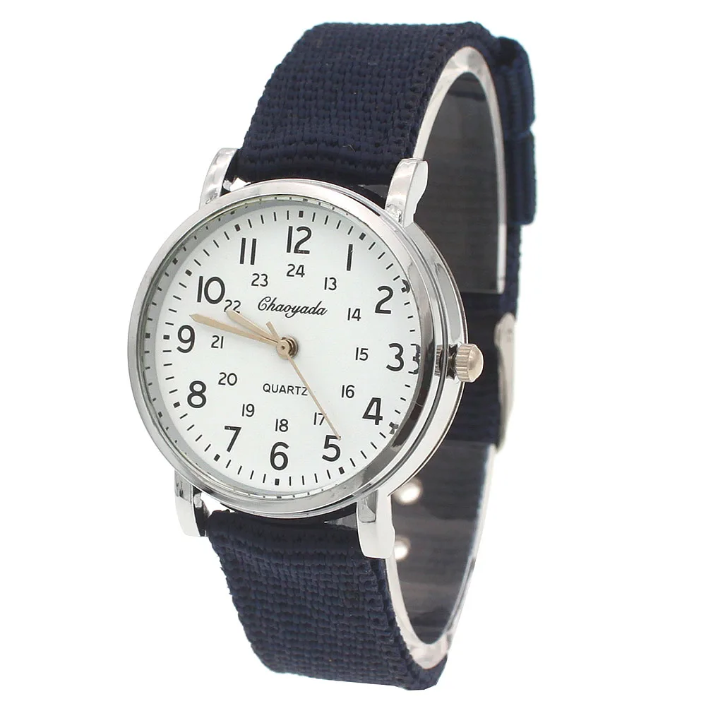 Kinderen Jongens Meisjes 24 Uur Horloge Canvas Quartz Horloges Kinderen Studenten Militaire Horloges Kinderen Horloge Horloge Jongen