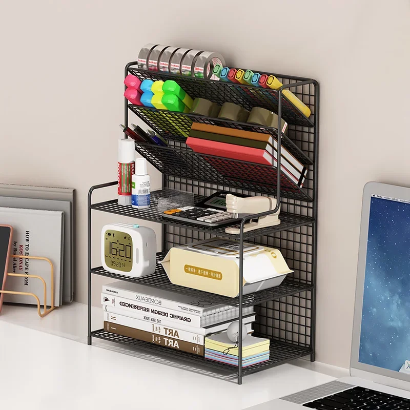 

Paper Organizer Desktop Bookshelf Ins Wind Student Tape Stationery Organizers Multi-function Dormitory Desk Storage Rack Son