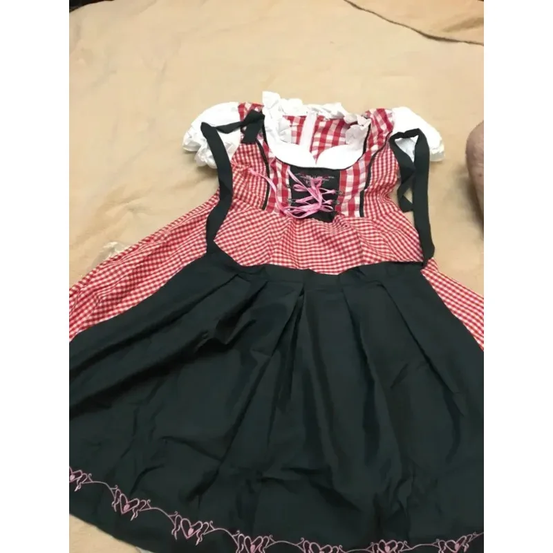 فستان Dirndl منقوش ألماني تقليدي عالي الجودة زي مهرجان أكتوبر للنساء البالغات أزياء الهالوين التأثيرية الفاخرة MB3