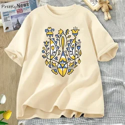 Men's and Women's Ukraine Trident T-Shirt Unisex Cotton Shirt Ukraine Graphic T-Shirts Women's Oversized Graphic T Shirts