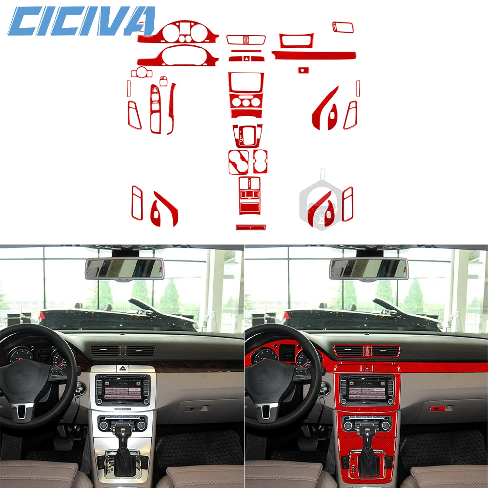 

Для Volkswagen Passat B6 2006-2011 Red Carbon Fiber центральные вентиляционные отверстия подъемная панель переключения автомобиля внутренняя отделка Аксессуары стикер