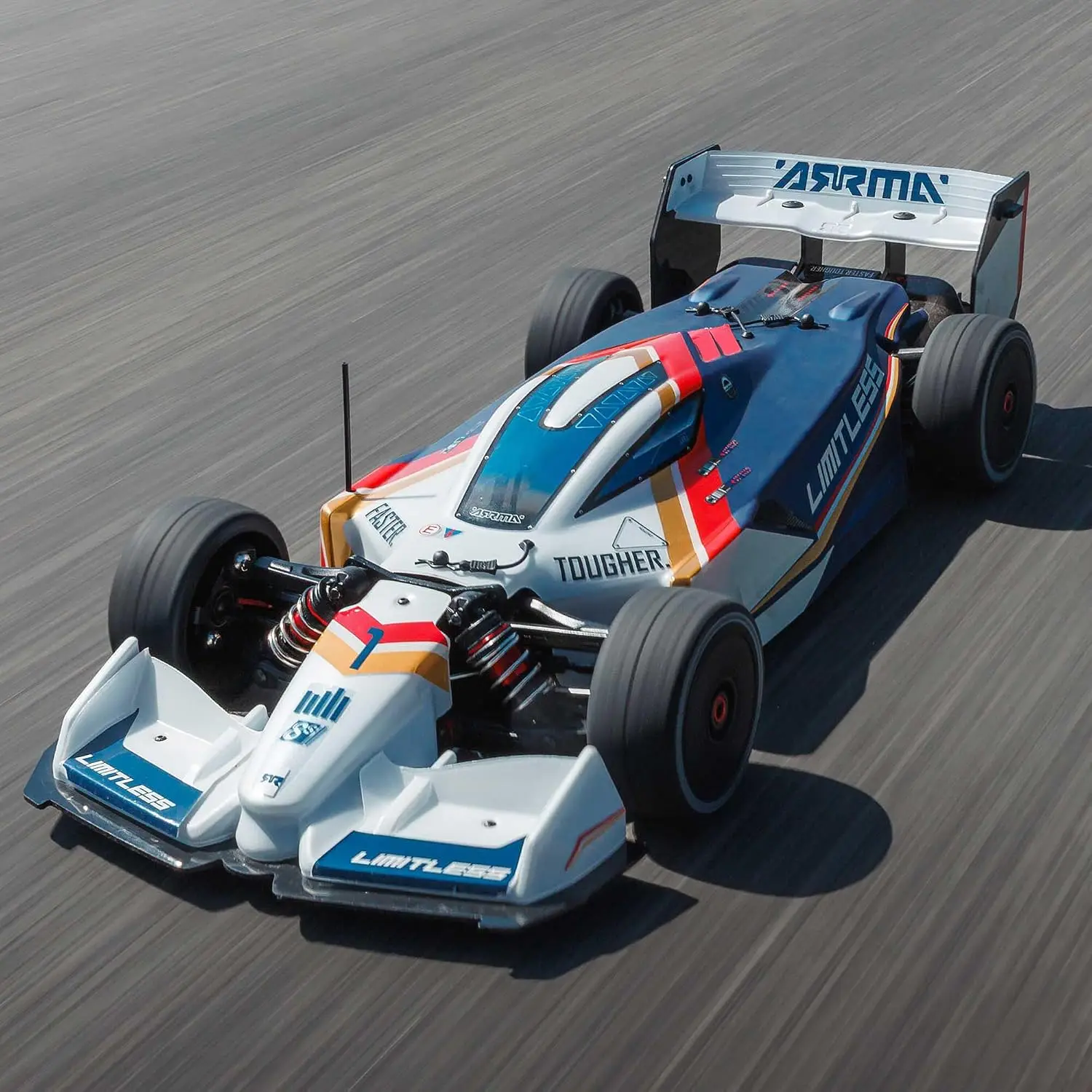 1/7 Scale Speed Machine RTR with AVC, White/Blue - 8S BLX Equivalent, 120+ MPH Ready-to-Run