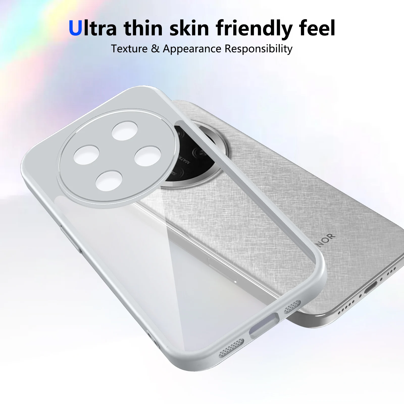 حافظة Honor Magic 7 Lite 5G وسادة هوائية مقاومة للصدمات من السيليكون غطاء خلفي شفاف غير لامع حافظة هاتف صلبة لهاتف Honor Magic7 Lite