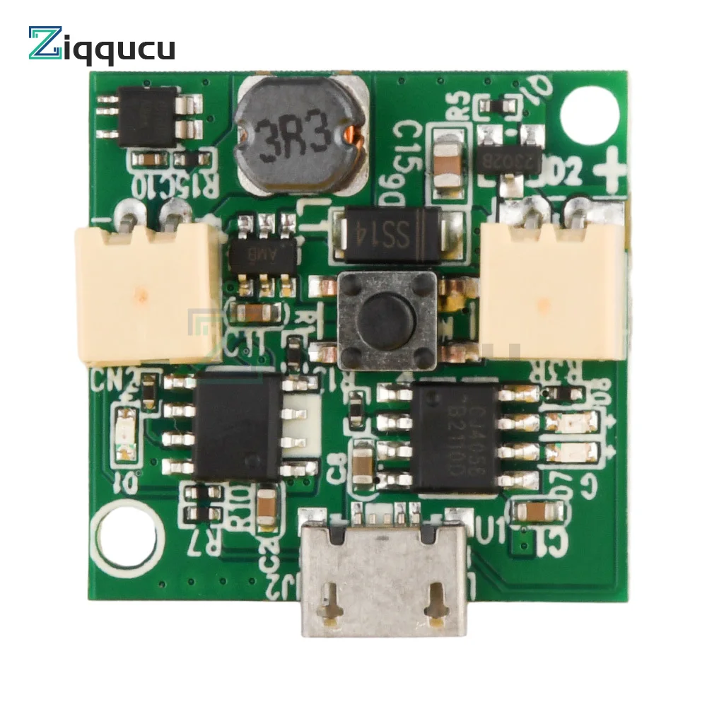 USB Small Fan Circuit Board 3.7V Battery Charger Module DC UPS with Adjustable Step-up Boost Output 5V 7V 9V 12V