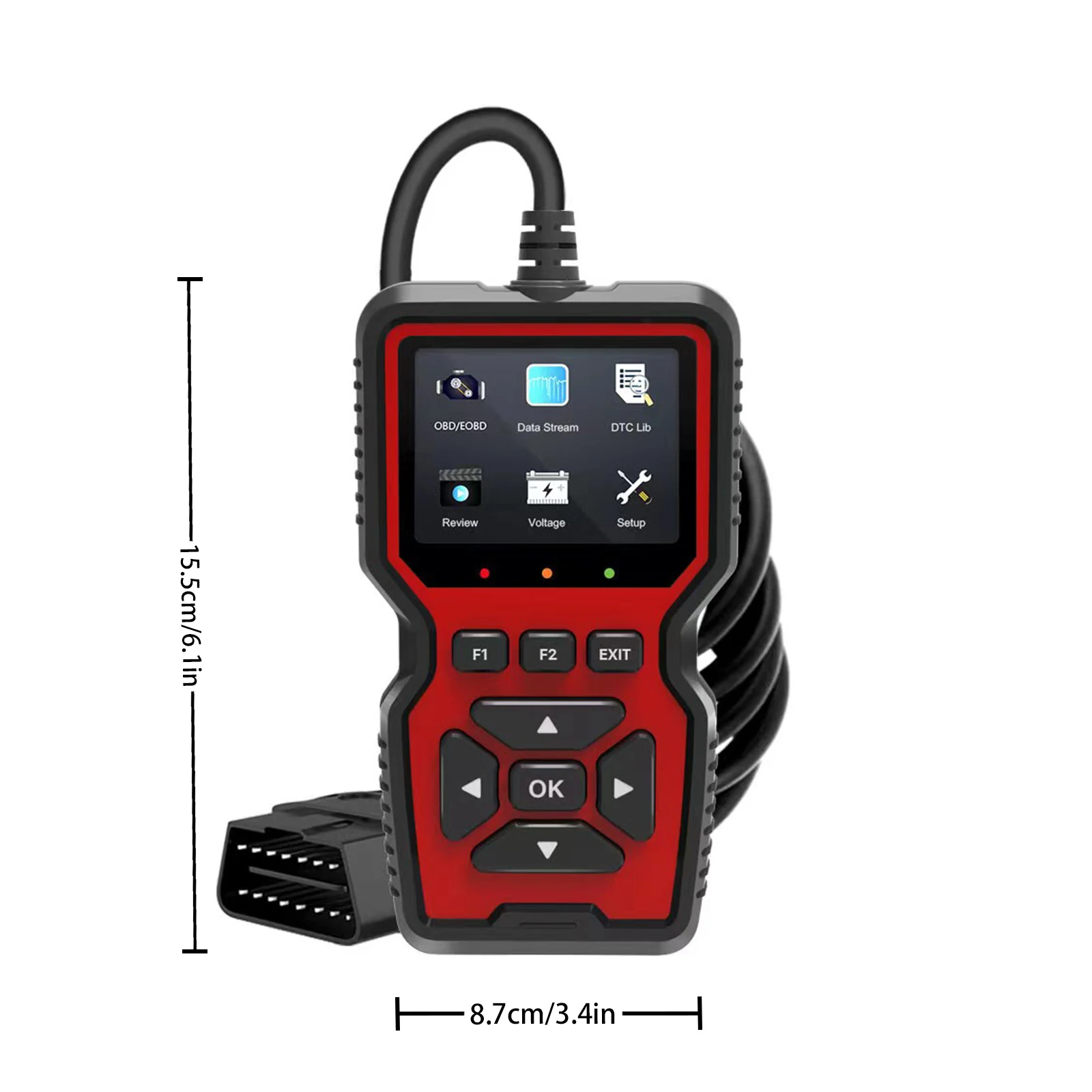 Car Fault Detector V519 Obd2 Scanner Fault Diagnosis Tester Engine System Diagnostic Tool Code Reader