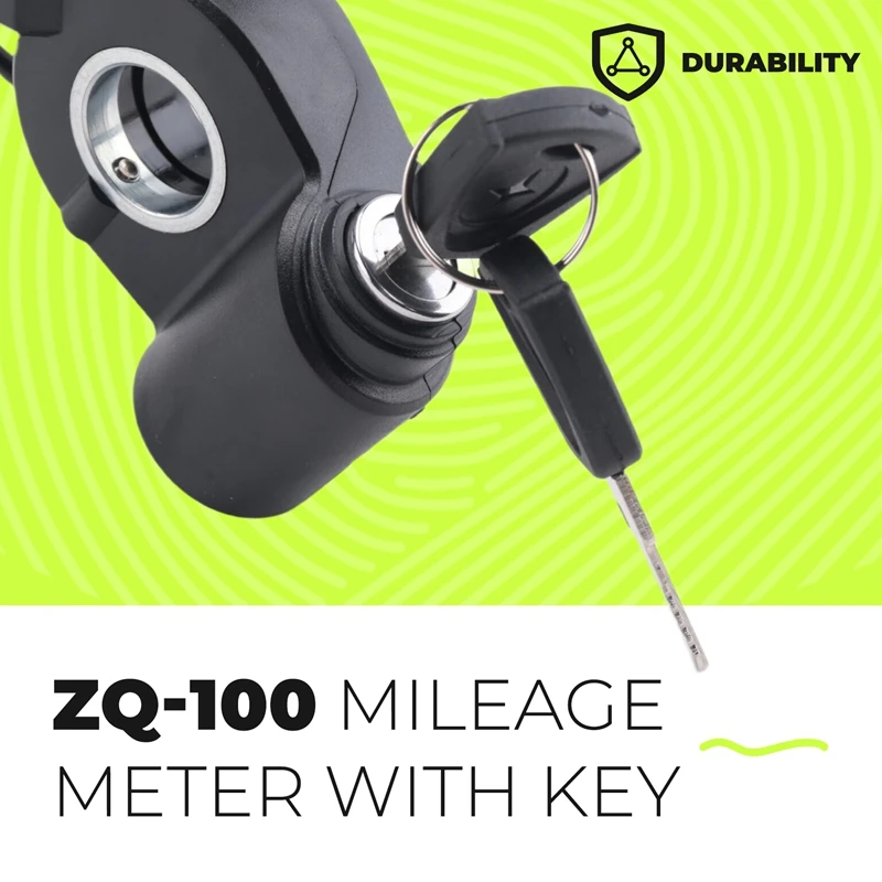 

ZQ-100 Mileage Meter With Key Speed Adjustable Electric Scooter Meter 6 Pin Display For Electric Scooter Dashboard