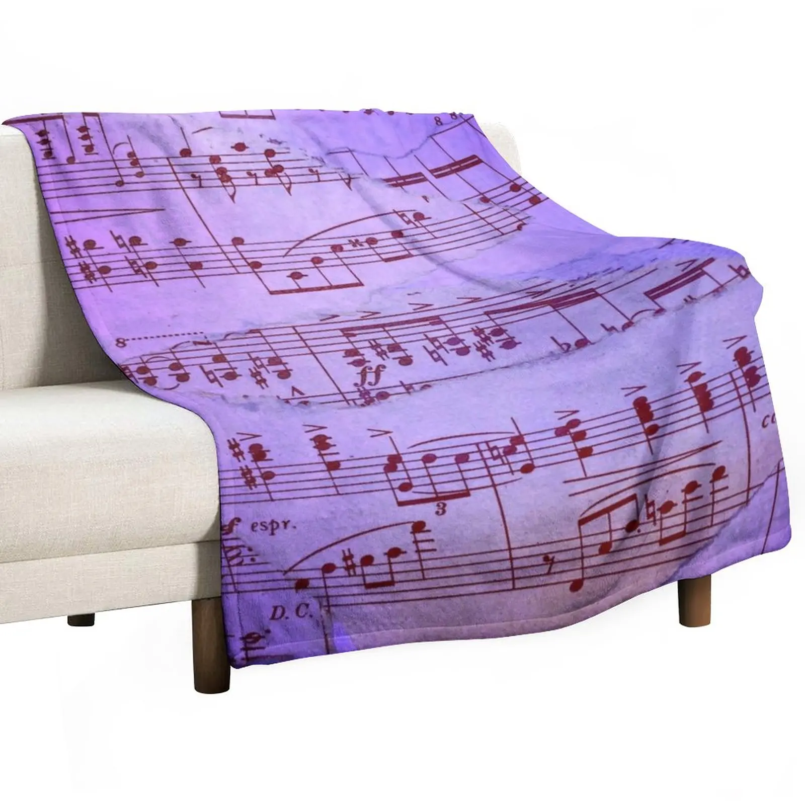 

Blue Sheet Music On Paper Machete Throw Blanket Shaggy Blanket wednesday Baby Blanket Blanket For Sofa