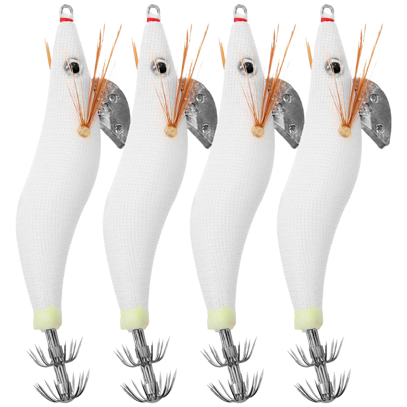 

4Pcs Bionic White Shrimp Lures Luminous Floating Hard Fishing Baits Artificial Freshwater Tackle Fishing Shrimp Lures