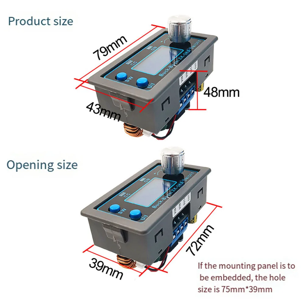 ZK 5KX Power Module  Boost or Step Down Voltage  Adjustable Current Limit  Reverse Connection and Backflow Protection