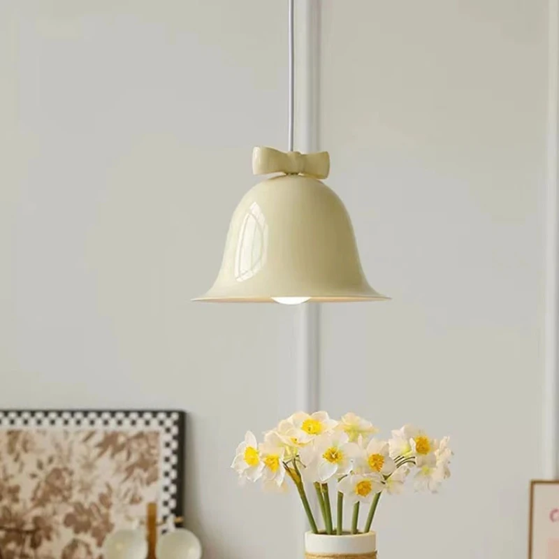 Nordic Cream Style Ceramics Elegant Pendant Light for Bedroom Children Room Designer Lighting Light Pottery Jar Suspension Lamps