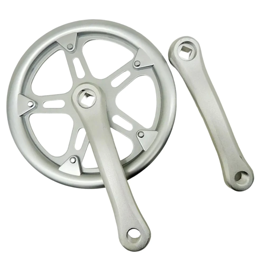 

AL6061 Aluminum Crankset Bike Crankset Cycling Maintenance Bicycle Crank Silver Bike Crank Strong Aluminum Alloy