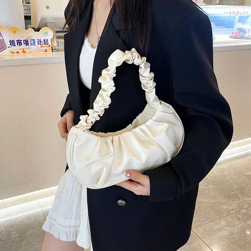 

Роскошная уникальная простая сумка через плечо для стильных женщин с модным однотонным пространством для покупок и большим пространством