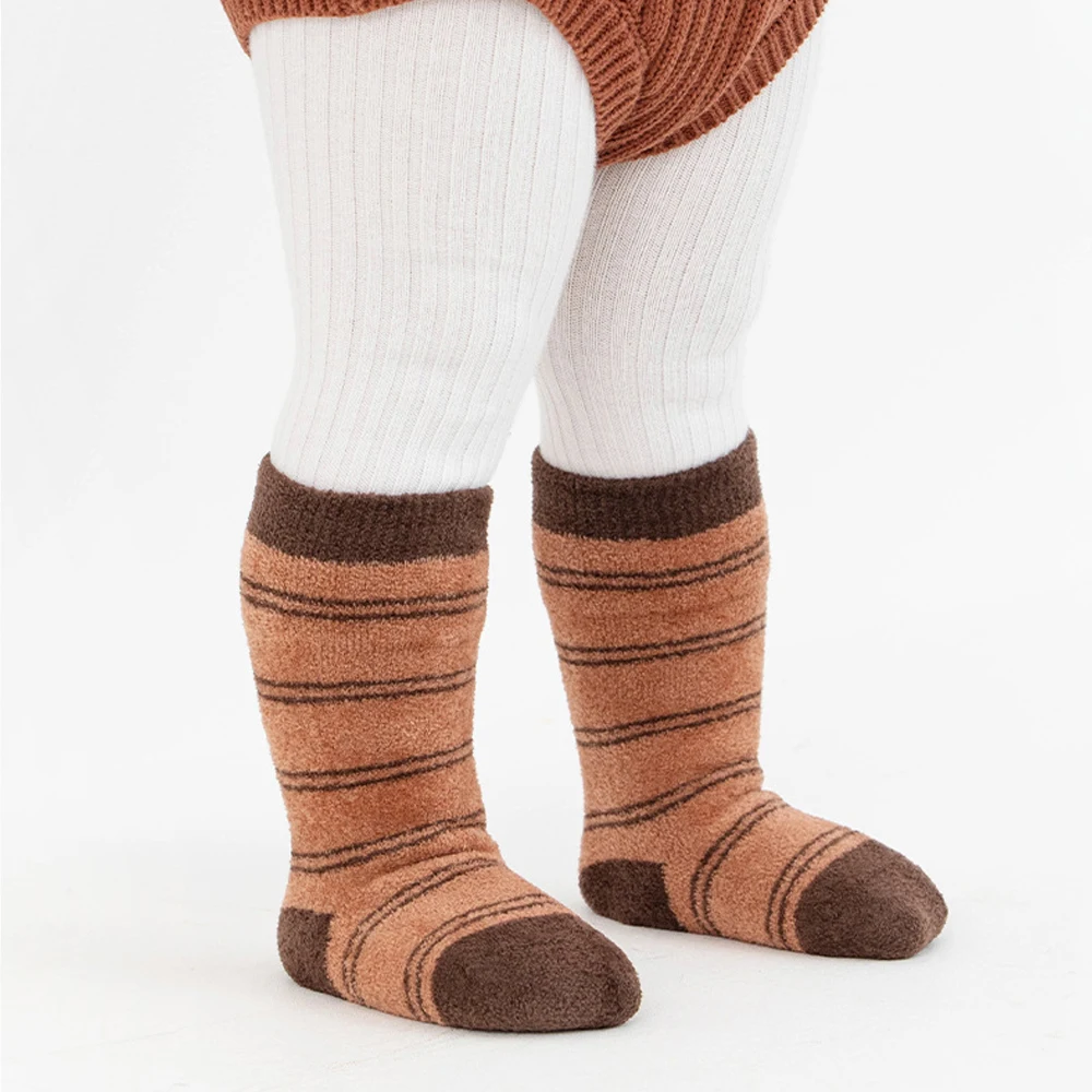 1/3 Pairs Lot Kids Thicken Socks for Baby Girls Boys Winter 2026 New Children Infant Cartoon Pattern Cute Floor Socks Keep Warm