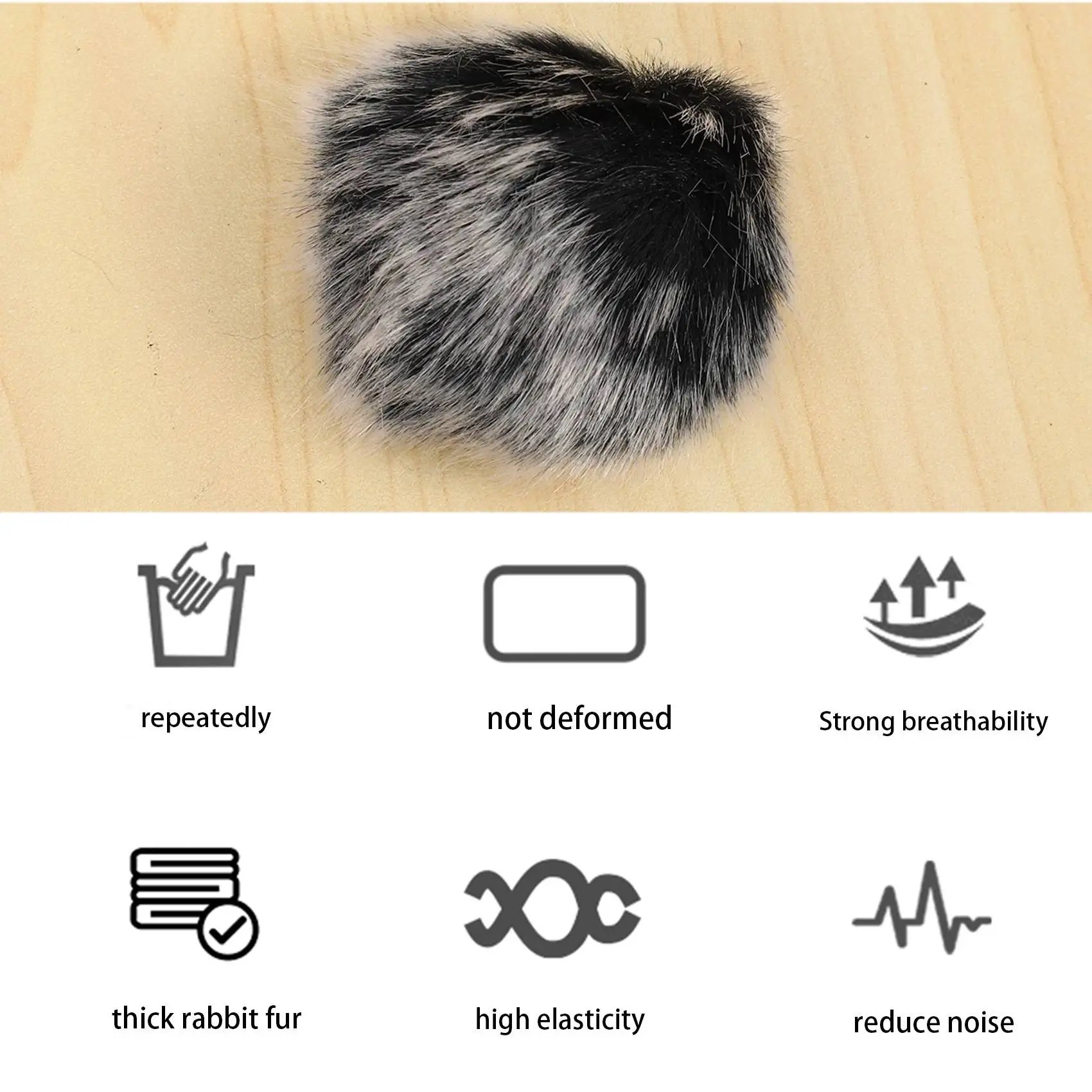 Universal Lavalier Microphone Furry Windscreen Fur Windshield Wind Muff Soft for Lapel Lavalier Mic 5Mm