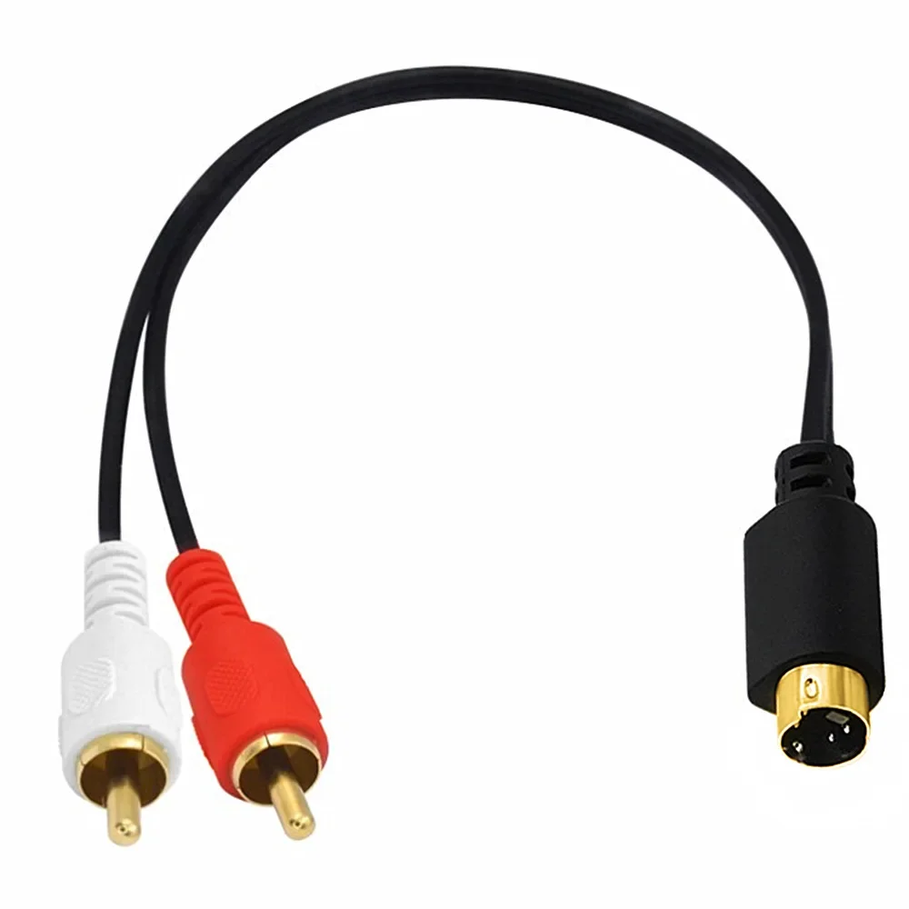 4pin do 2-RCA kable Audio Combo 4-pinowy męski przewód SVideo, pozłacany 0.25m 1.5m