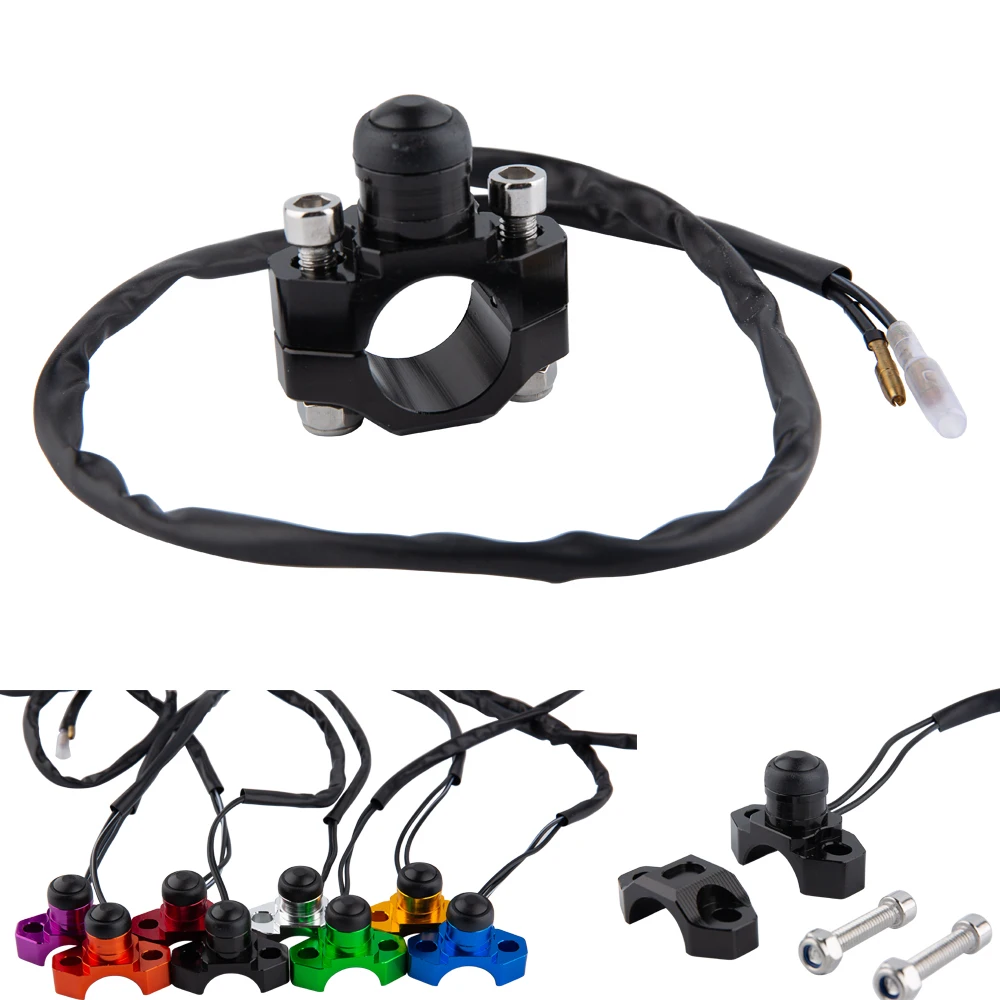 Motorrad CNC Universal Motor Stop Start Kill Schalter Momentary Push Button Schalter Für Yamaha Kawasaki KTM Honda CRF250 CRF450
