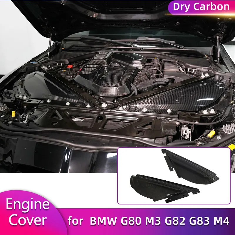 Prepreg Dry Carbon Engine Air Intake Triangular Cover for BMW G80 M3 G82 G83 M4 2021-2025 Car Racing Inside Engine Cover Trim